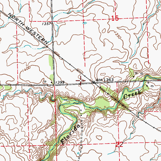 Topographic Map of Township of Florida, MN
