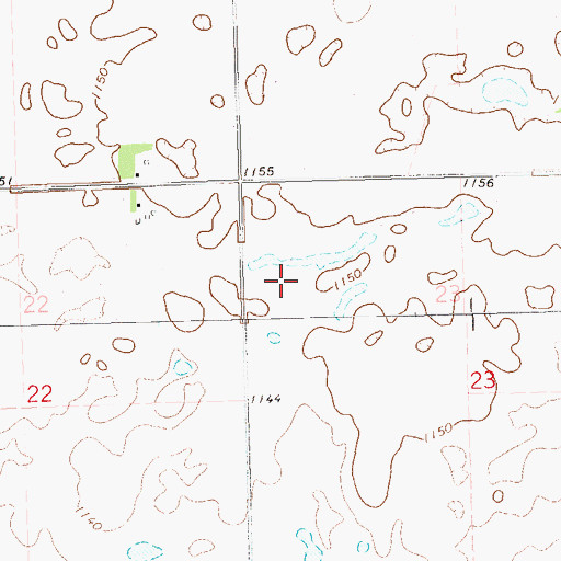 Topographic Map of Township of Folsom, MN