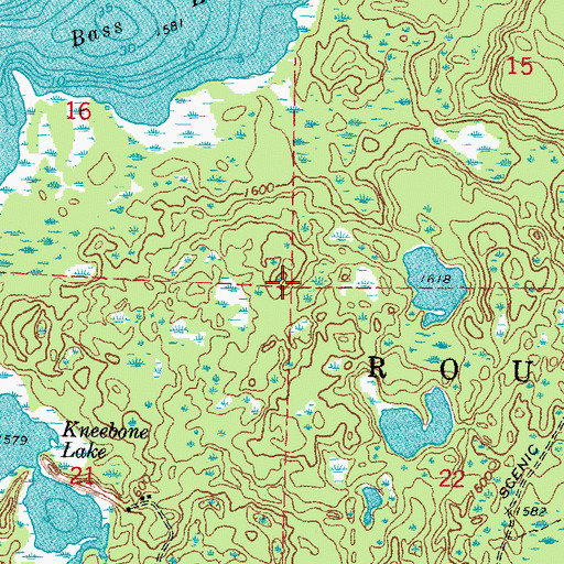 Topographic Map of Township of Forest, MN