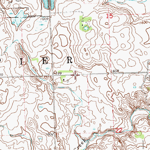 Topographic Map of Township of Fortier, MN