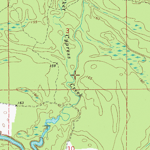 Topographic Map of Dial Creek, AR