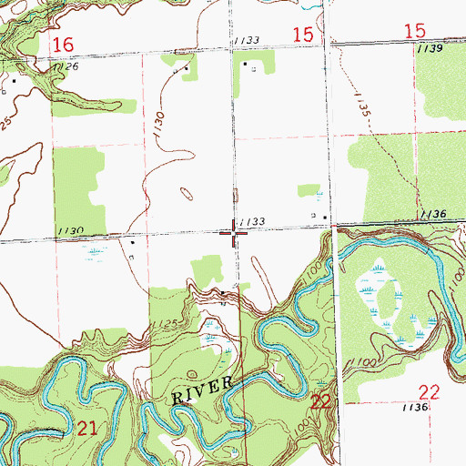 Topographic Map of Township of Fossum, MN