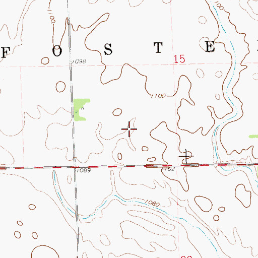 Topographic Map of Township of Foster, MN