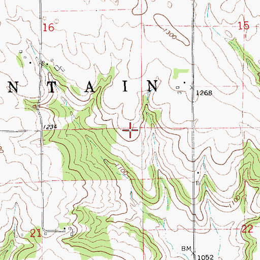 Topographic Map of Township of Fountain, MN
