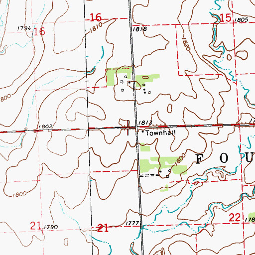 Topographic Map of Township of Fountain Prairie, MN