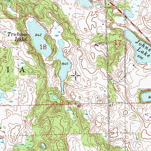 Topographic Map of Township of Franconia, MN