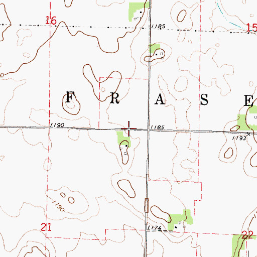 Topographic Map of Township of Fraser, MN