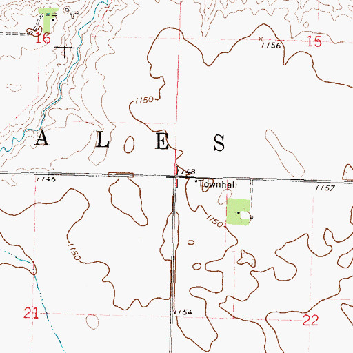 Topographic Map of Township of Gales, MN
