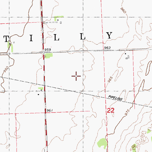 Topographic Map of Township of Gentilly, MN