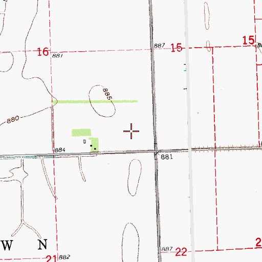 Topographic Map of Township of Georgetown, MN
