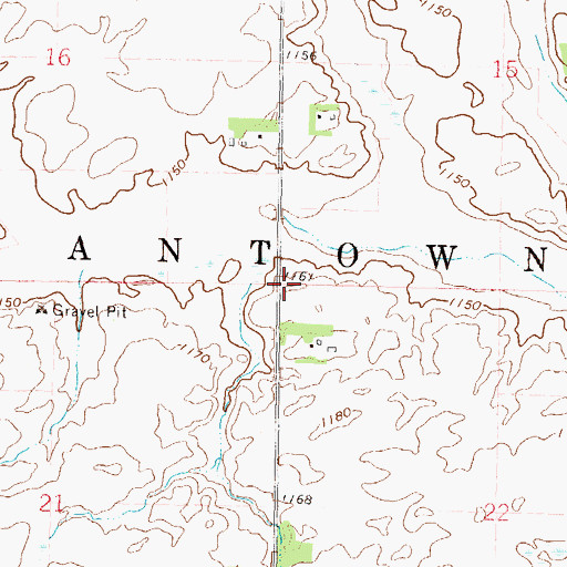 Topographic Map of Township of Germantown, MN