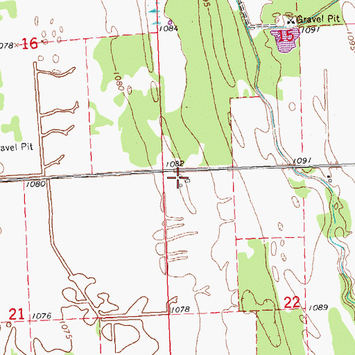 Topographic Map of Township of Gervais, MN