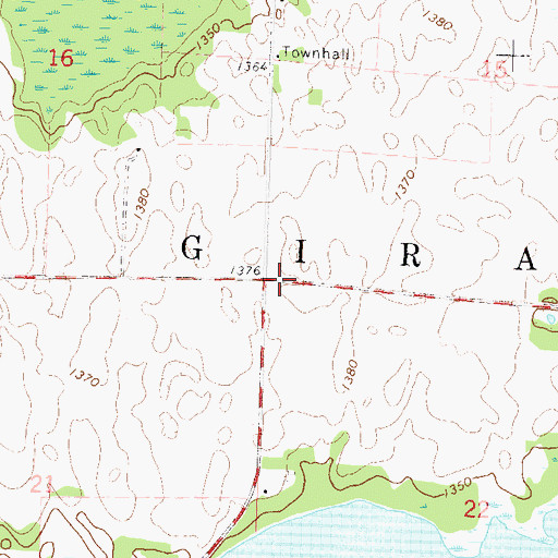 Topographic Map of Township of Girard, MN