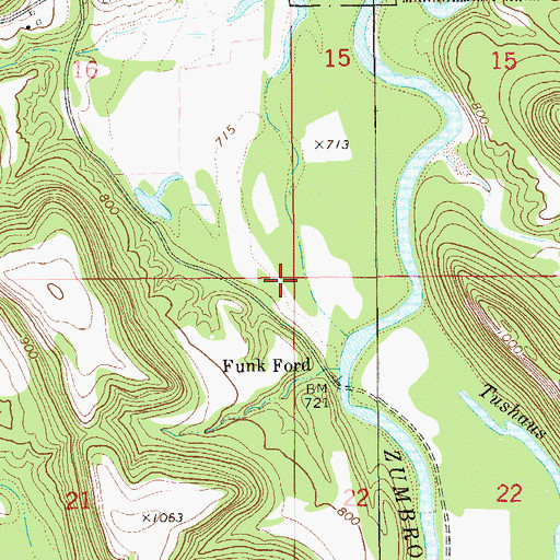 Topographic Map of Township of Glasgow, MN