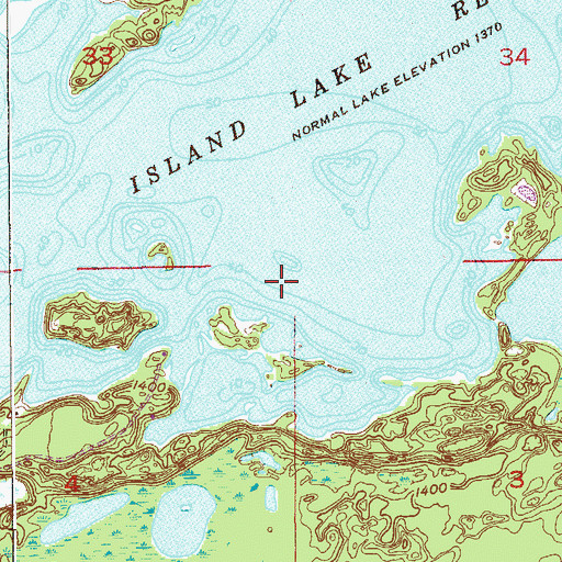 Topographic Map of Township of Gnesen, MN