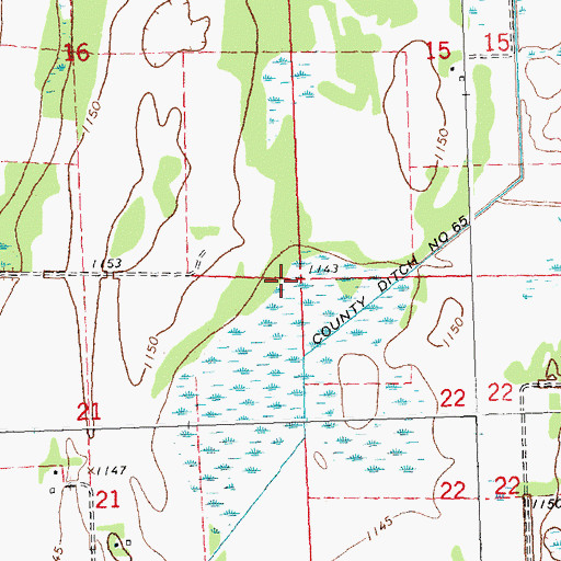 Topographic Map of Township of Godfrey, MN