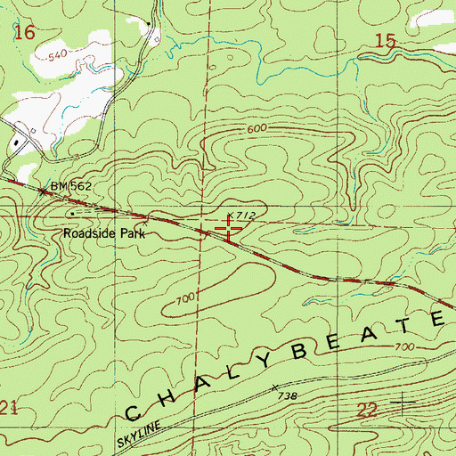 Topographic Map of Township of Amity (historical), AR