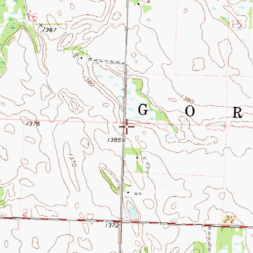 Topographic Map of Township of Gorman, MN