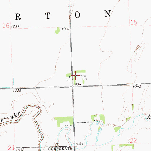 Topographic Map of Township of Gorton, MN