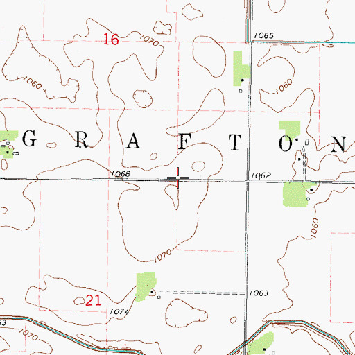Topographic Map of Township of Grafton, MN