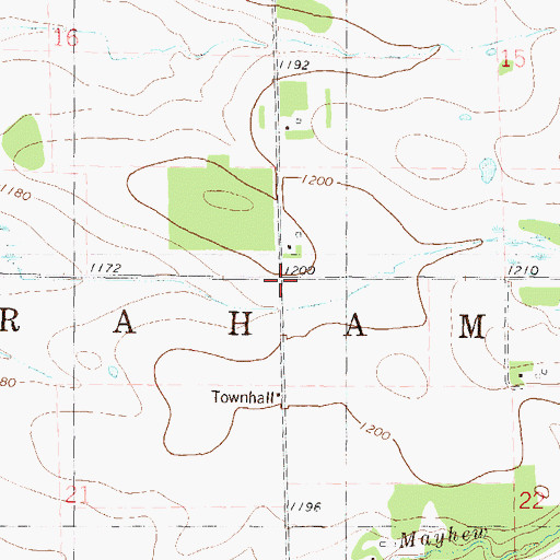 Topographic Map of Township of Graham, MN
