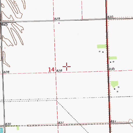Topographic Map of Township of Grand Forks, MN