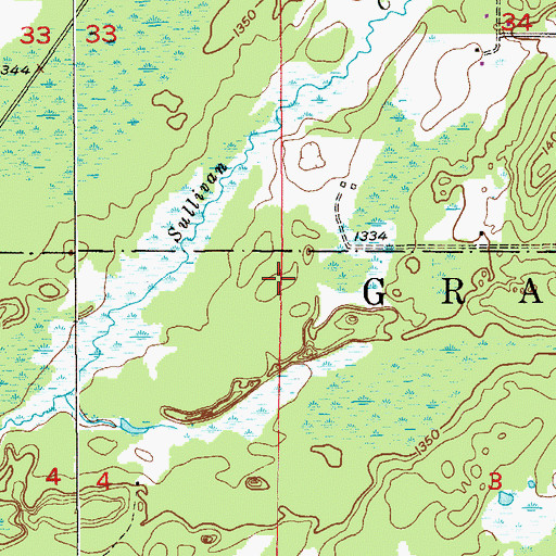 Topographic Map of Township of Grand Lake, MN