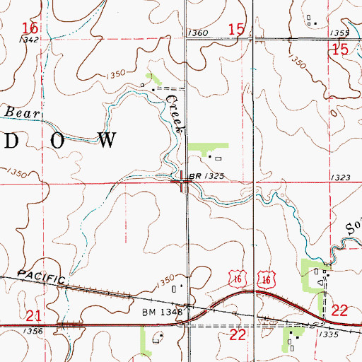 Topographic Map of Township of Grand Meadow, MN