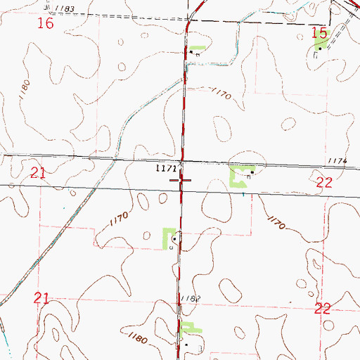 Topographic Map of Township of Grandview, MN
