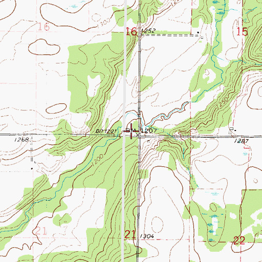 Topographic Map of Township of Granite, MN