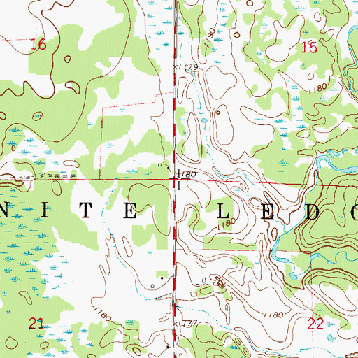 Topographic Map of Township of Granite Ledge, MN