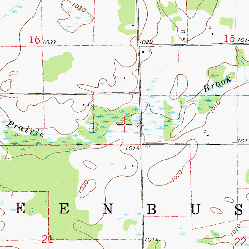 Topographic Map of Township of Greenbush, MN
