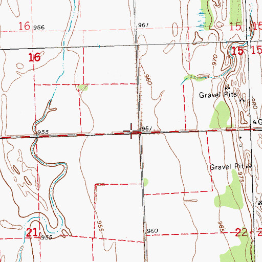 Topographic Map of Township of Green Meadow, MN