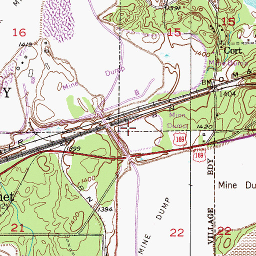 Topographic Map of Township of Greenway, MN