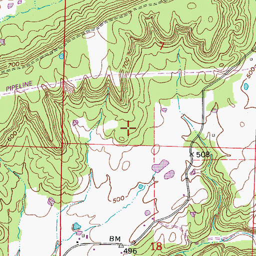 Topographic Map of Township of Catholic Point, AR