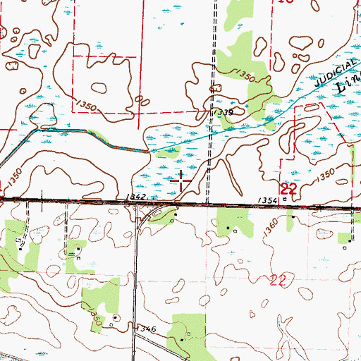 Topographic Map of Township of Grove Lake, MN