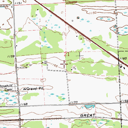 Topographic Map of Township of Grove Park (historical), MN
