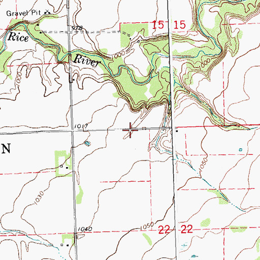 Topographic Map of Township of Hagen, MN