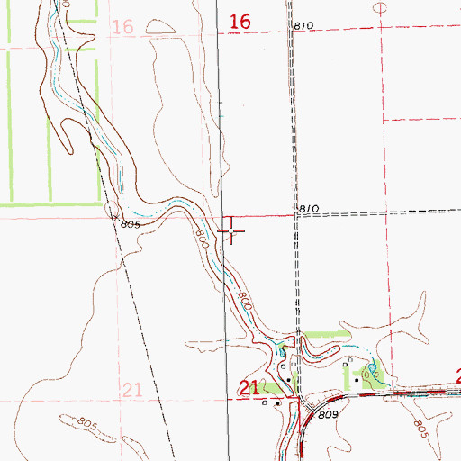 Topographic Map of Township of Hallock, MN