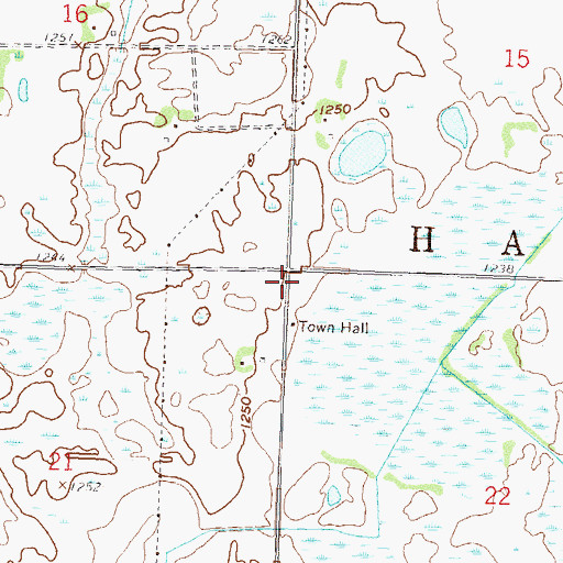 Topographic Map of Township of Hamden, MN