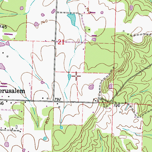 Topographic Map of Township of Griffin, AR