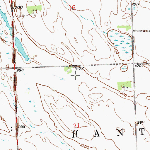 Topographic Map of Township of Hantho, MN