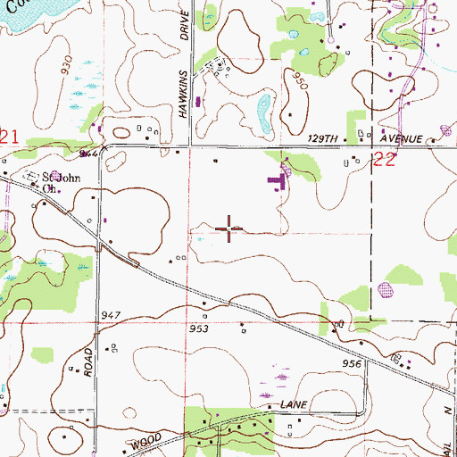 Topographic Map of Township of Hassan (historical), MN