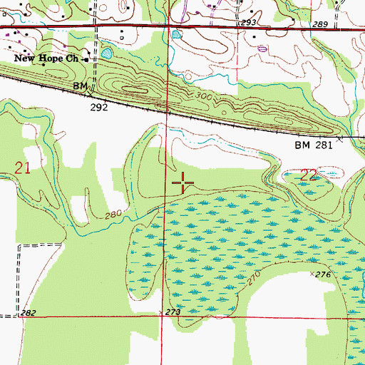 Topographic Map of Township of Howard, AR