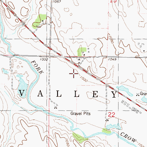 Topographic Map of Township of Hassan Valley, MN