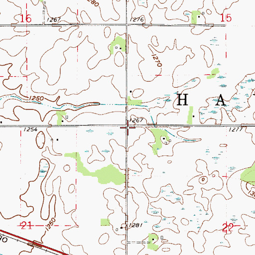 Topographic Map of Township of Havana, MN