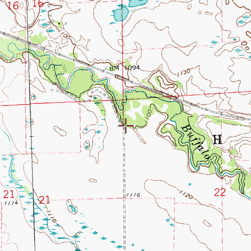Topographic Map of Township of Hawley, MN