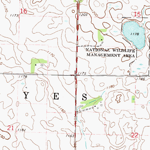 Topographic Map of Township of Hayes, MN