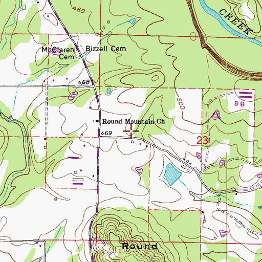 Topographic Map of Township of McLaren, AR