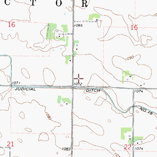 Topographic Map of Township of Hector, MN
